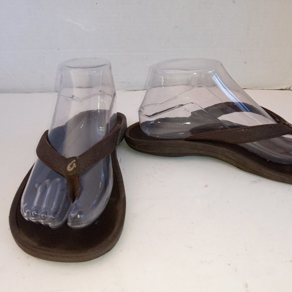 OluKai Ho‘ōpio Beach Sandals Women's Sz 7US/37EU Brown - Picture 4 of 8